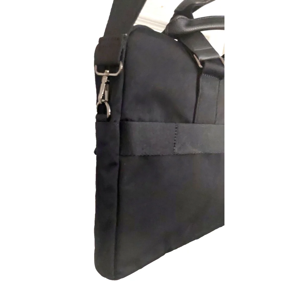 NWT Alfani Mens Nylon Briefcase Bag Black ONE SIZE